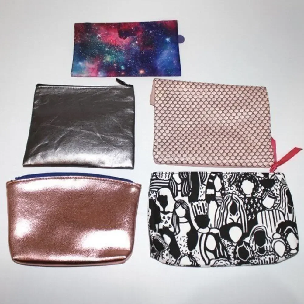 Ipsy Makeup Bags Super Cute Pack of 5 NWOT